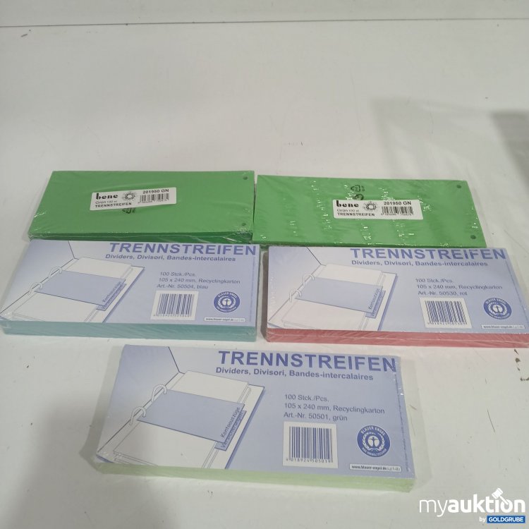 Artikel Nr. 951168: Trennstreifen diverse Farben 5x100Stk 