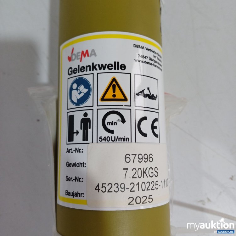 Artikel Nr. 983168: DEMA Zapfwelle/Gelenkwelle 67996 für Traktoren