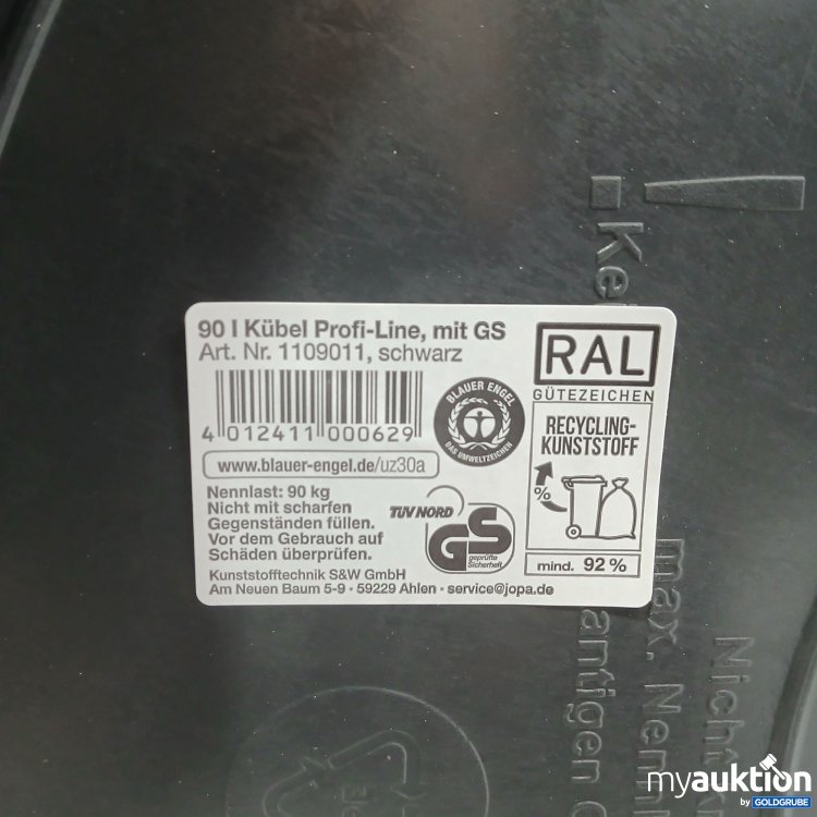 Artikel Nr. 443169: 90L Kübel Profi-Line 