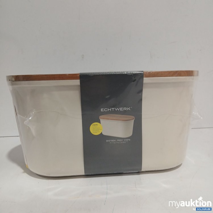 Artikel Nr. 960169: Echtwerk Brotbox "fresh" creme mit Schneidebrett 