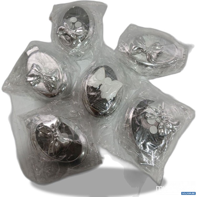 Artikel Nr. 963169: faltbarer Haarkammen  6Stk Silber mit Schleife