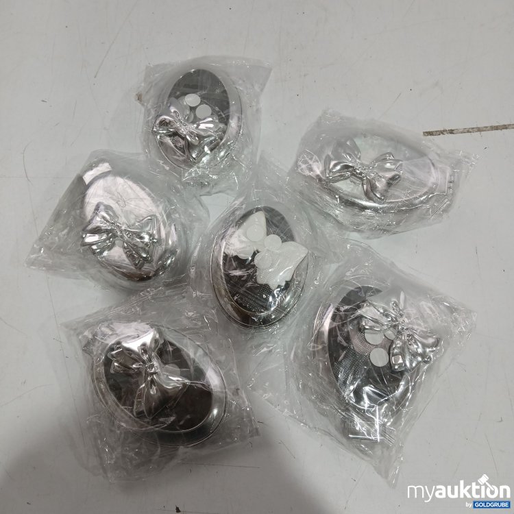 Artikel Nr. 963169: faltbarer Haarkammen  6Stk Silber mit Schleife