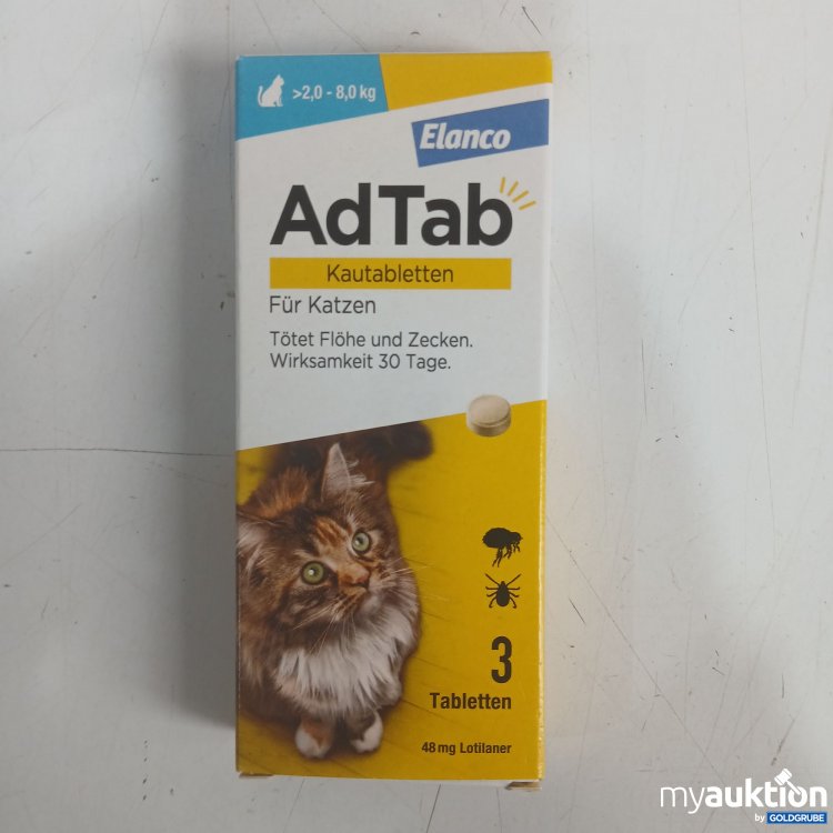 Artikel Nr. 982169 Artikel Nr. 982169: Elanco Ad Tab Kautabletten Katze 3x48mg