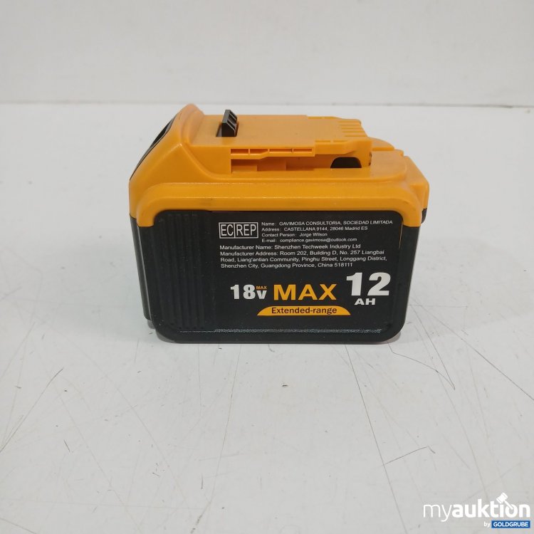 Artikel Nr. 472170 Artikel Nr. 472170: 18 V MAX 12 AH Akku Extended-range