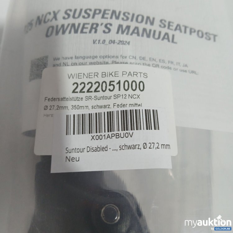 Artikel Nr. 888170: Federsattelstütze SR-Suntour SP12 NCX 27.2mm 350mm 