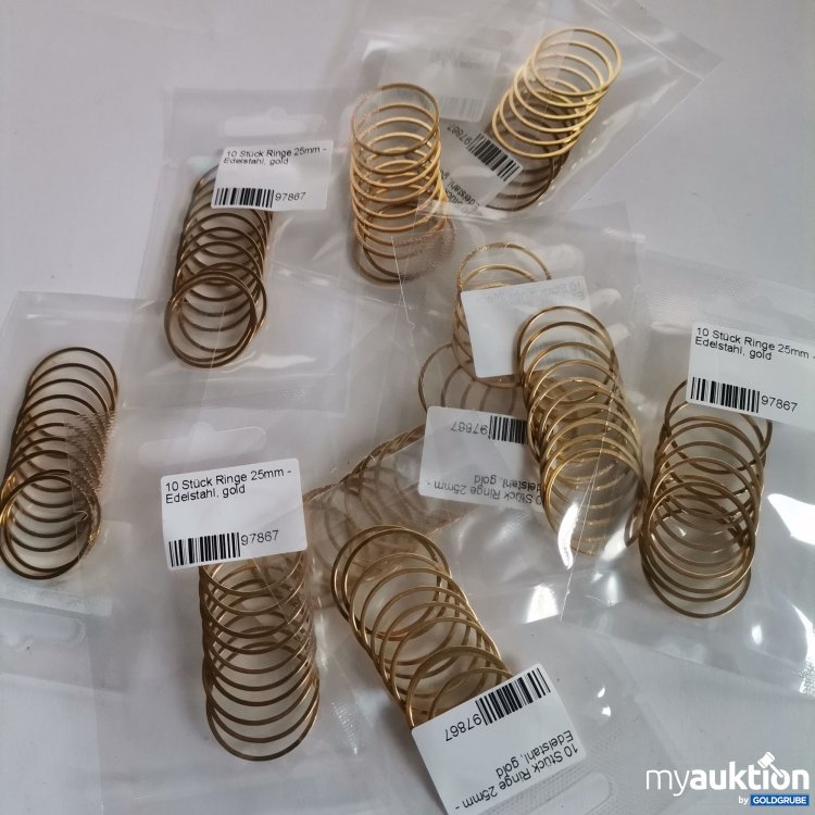 Artikel Nr. 872171 Artikel Nr. 872171: Ringe 25 mm Edelstahl gold