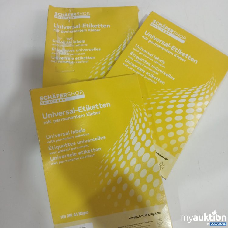 Artikel Nr. 874171 Artikel Nr. 874171: Schäfershop Select  Universal-Etiketten mit permanente Kleber 3Stk