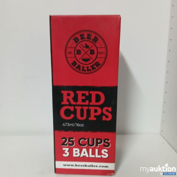 Artikel Nr. 913171: Beer Baller Red Cups 25 Stück 473 ml