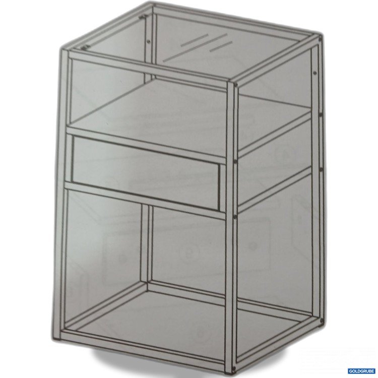 Artikel Nr. 972171 Artikel Nr. 972171: Randolf Bed Side Table Glass, Smoke Colour, ca 40×35×60cm, Art.No. 96333