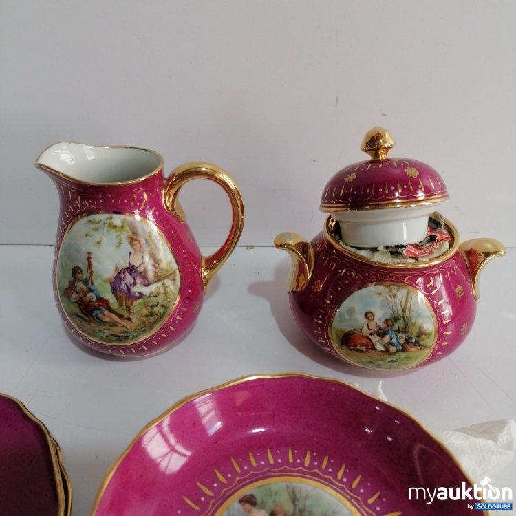 Artikel Nr. 833172 Artikel Nr. 833172: Wien Antikes Geschirr Set, Rosa/Pink mit Goldrand