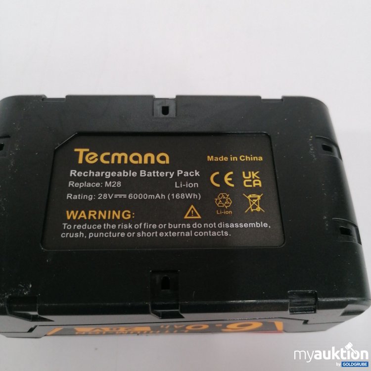 Artikel Nr. 848172 Artikel Nr. 848172: Tecmana Lithium Ion 28V Akku, 6Ah