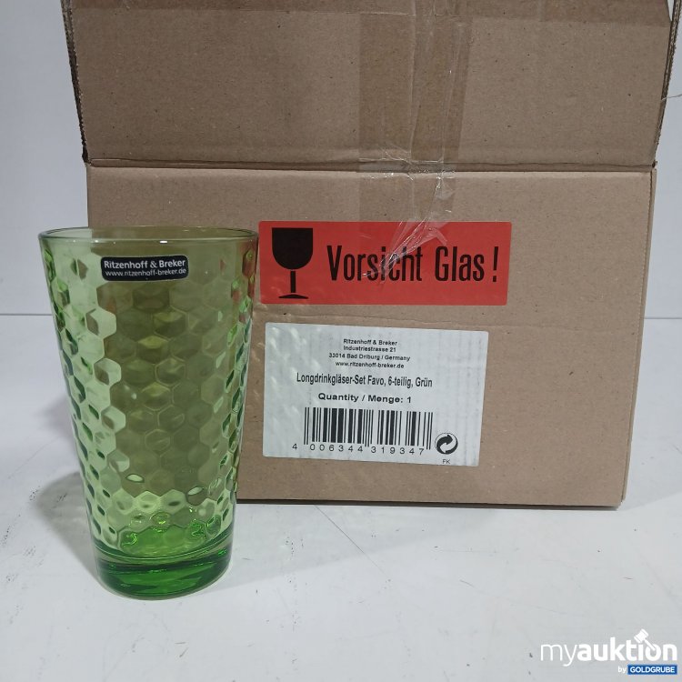 Artikel Nr. 960173: Ritzenhoff & Breker Longdrinkgläser-Set Favo 6tlg. Grün 