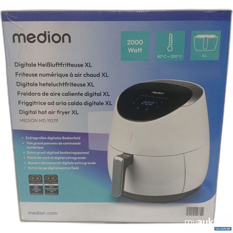Artikel Nr. 915174: Medion Digitale Heißluftfritteuse XL 5l MD 19279