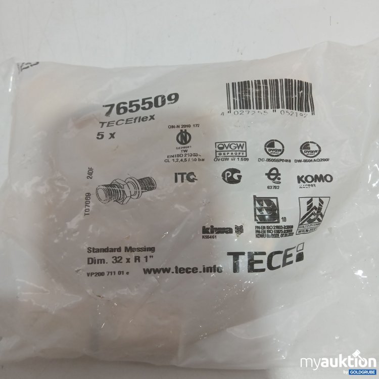 Artikel Nr. 940174: Teceflex Messing Schlauchtülle mit Außengewinde Dim 32 x R 1 5x 