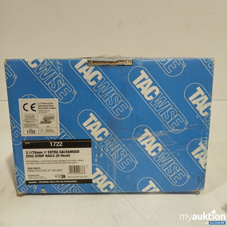 Artikel Nr. 960174: Tacwise 3.1/75mm 3" extra galvanised Ring Strip nails (D-Head) 1600Nails 1722 