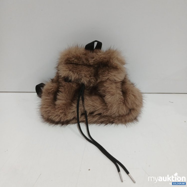 Artikel Nr. 963174: Kleiner Rucksack aus Kunstfell braun ca 23x25cm