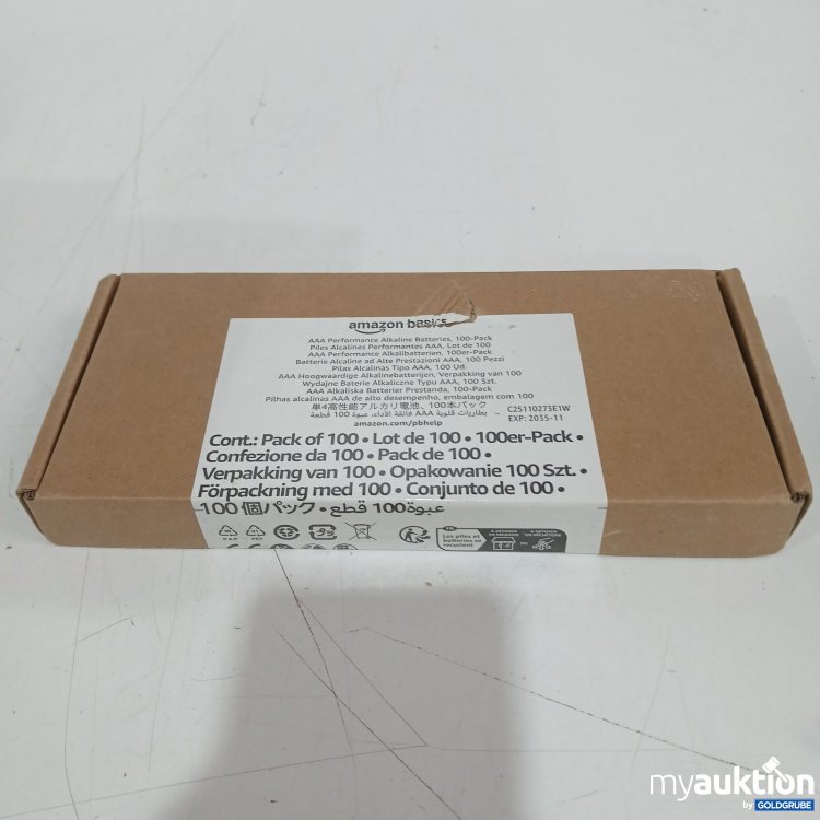 Artikel Nr. 472175 Artikel Nr. 472175: amazon basics AAA Performance Alkaline Batteries 100-Pack