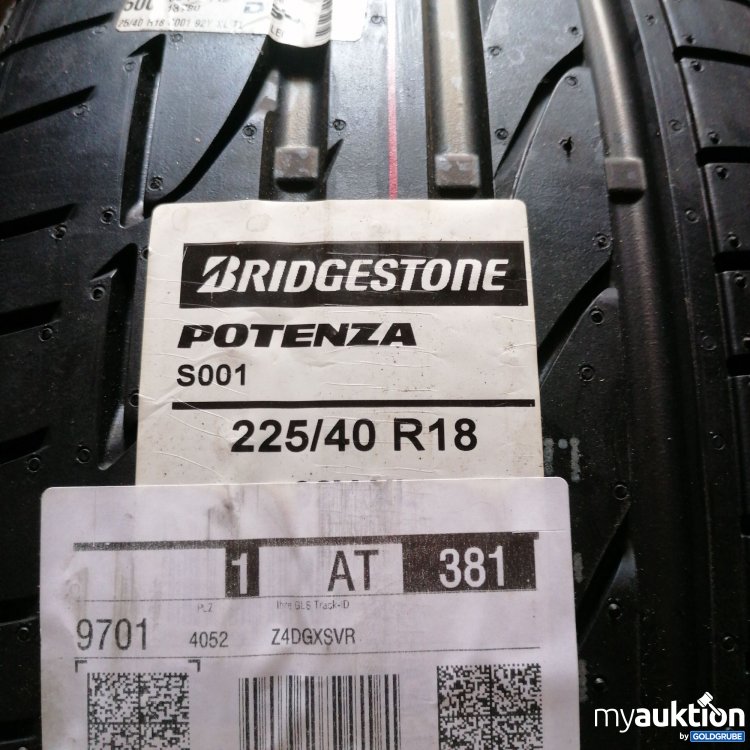 Artikel Nr. 509175 Artikel Nr. 509175: Bridgestone 225/40R18 Reifen 1Stk