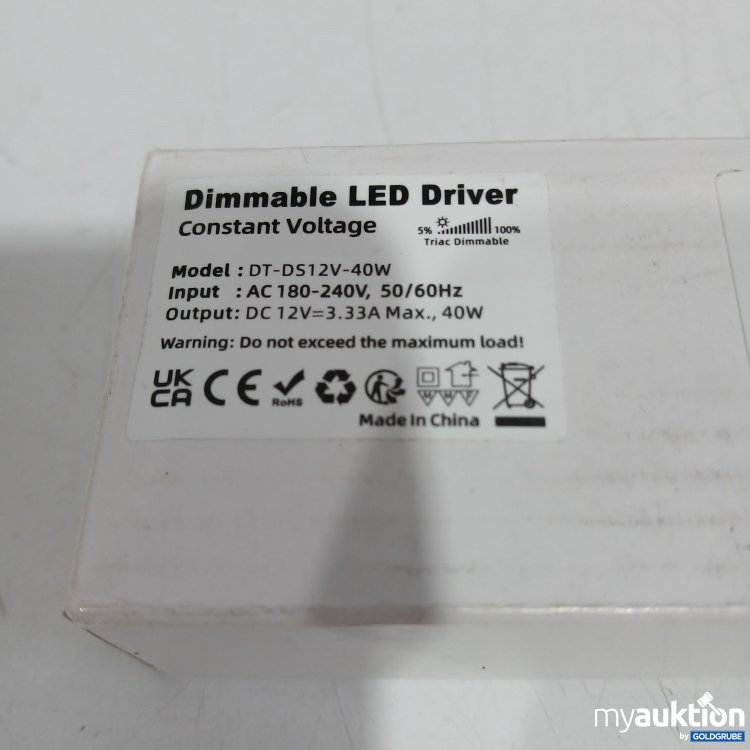 Artikel Nr. 905175 Artikel Nr. 905175: Reylax Dimmable Led Driever DT DS12V 40W