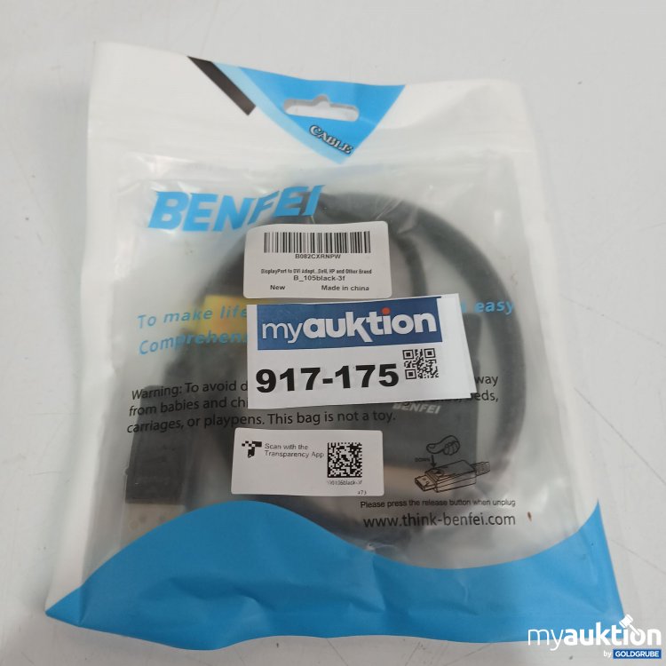 Artikel Nr. 917175: Benfei Display Port to DVI 