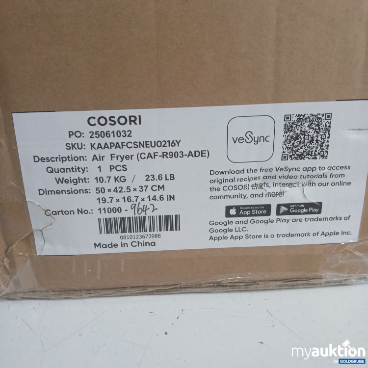 Artikel Nr. 970175: Cosori Dual Basket 8,5L Air Fryer CAF-R903-ADE