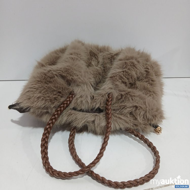 Artikel Nr. 963176: Tasche Braun mit Kunstfell ca 30x45cm 