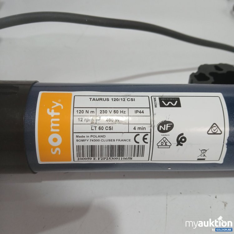 Artikel Nr. 526177 Artikel Nr. 526177: Somfy Taurus 120/12 CSI Rohrmotor 230 V 50 Hz 400 W