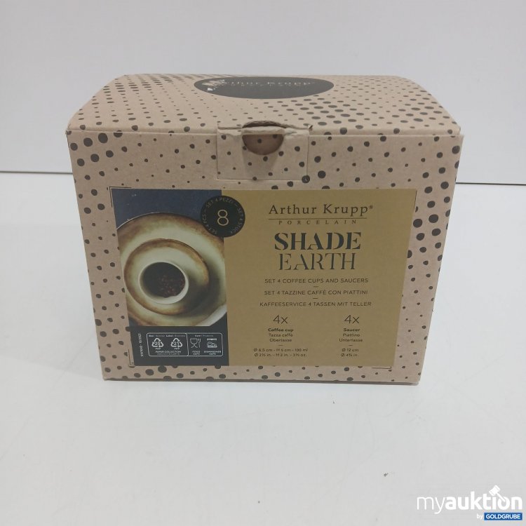 Artikel Nr. 915178: Arthur Krupp Shade Earth Kaffeeservice 4 Tassen mit Teller 