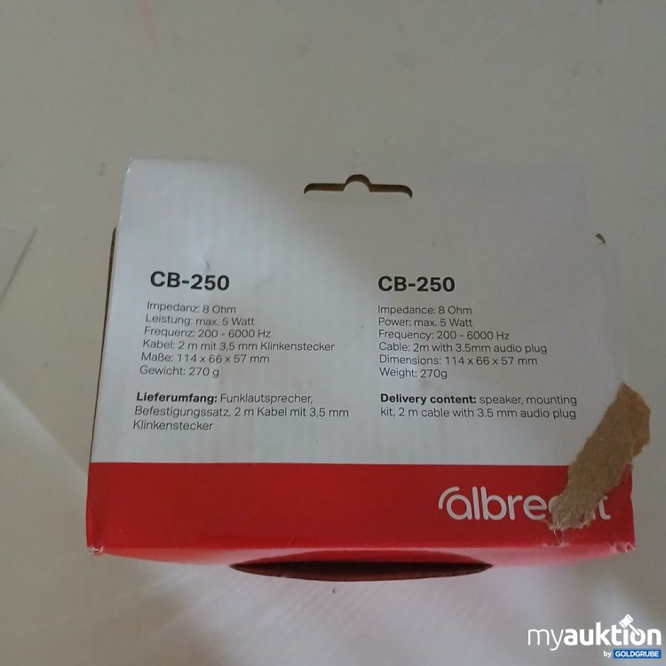 Artikel Nr. 922178: Albrecht CB-250 Funklautsprecher 270g