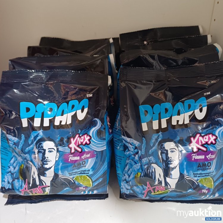 Artikel Nr. 942178 Artikel Nr. 942178: Pipapo Knax Flama Azul Maisknabbererzeugnis mit Chili und Limettenaroma 8 x 70 g