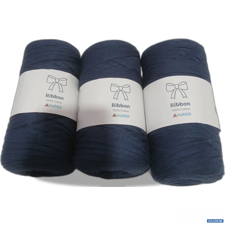 Artikel Nr. 959178: Hobbii Ribbon 100% Cotton  Dunkel Blau 3x250g 125m