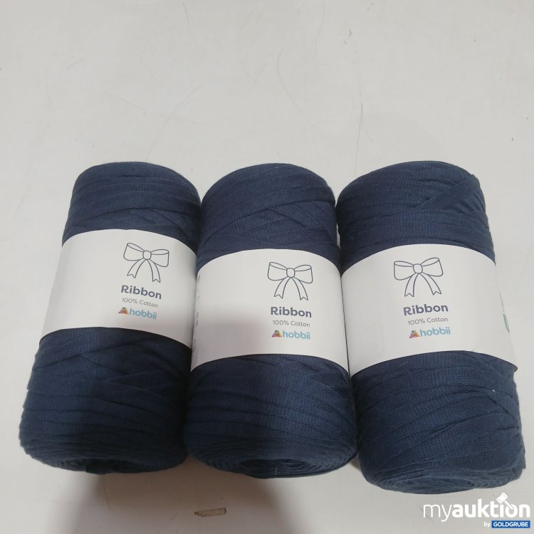 Artikel Nr. 959178: Hobbii Ribbon 100% Cotton  Dunkel Blau 3x250g 125m