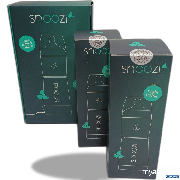 Artikel Nr. 899179: Snoozi Nachtflasche mit integriertem Milchpulver-Behälter und Wärmestation+ 2 Flaschen