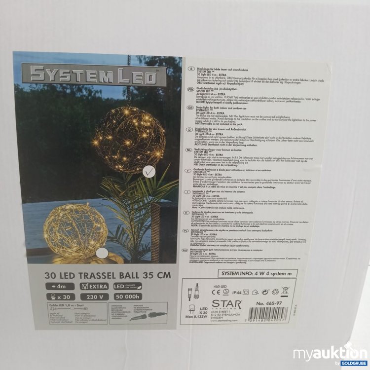 Artikel Nr. 447180 Artikel Nr. 447180: System LED Trassel Ball 35 cm 230V 465-97