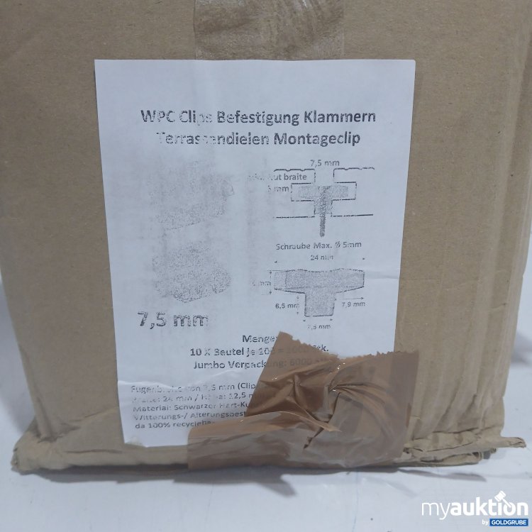 Artikel Nr. 960180: WPC Clips Befestigungs Klammern Terrasaendielen Montageclip 