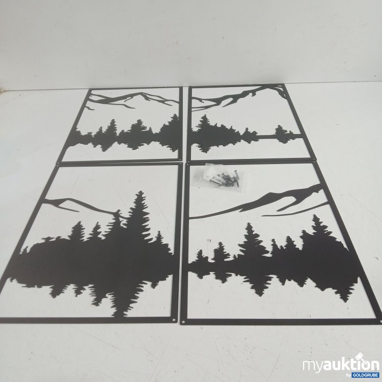 Artikel Nr. 994180 Artikel Nr. 994180: Metall Wanddekoration 4er Set ca. 40x27cm