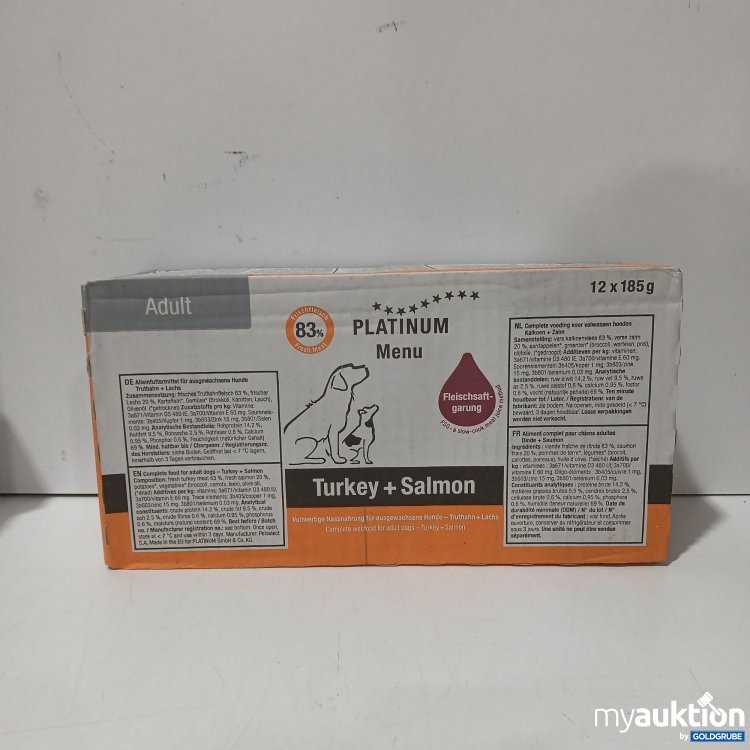 Artikel Nr. 973181: Platinum Menu Adult Turkey + Salmon 12×185g