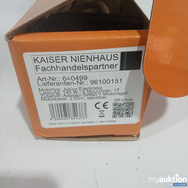 Artikel Nr. 443182: Kaiser Nienhaus Junior Electronic Adapter SW60 + Motorlager 2,50m steckbar 640499 