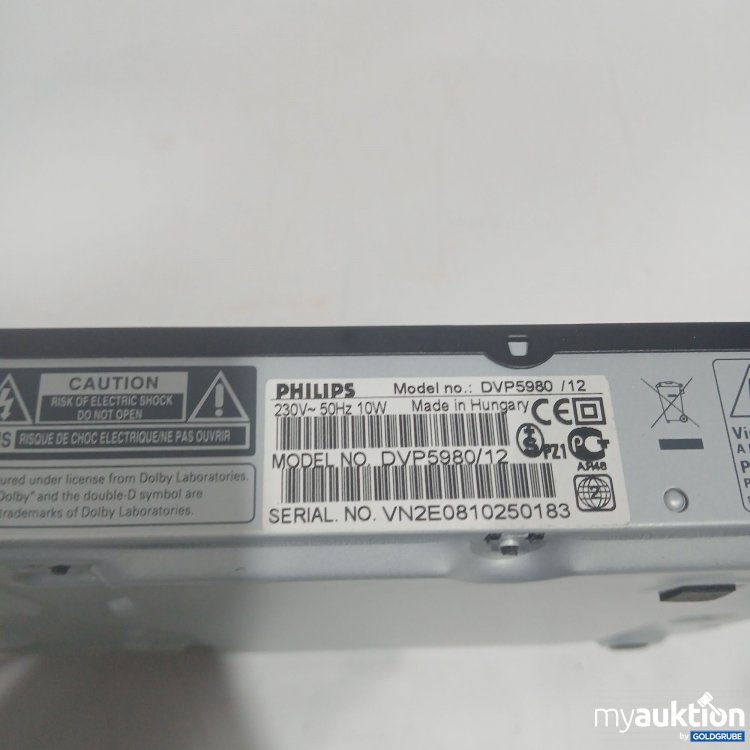 Artikel Nr. 960182: Philips DVD Player DVP5980 