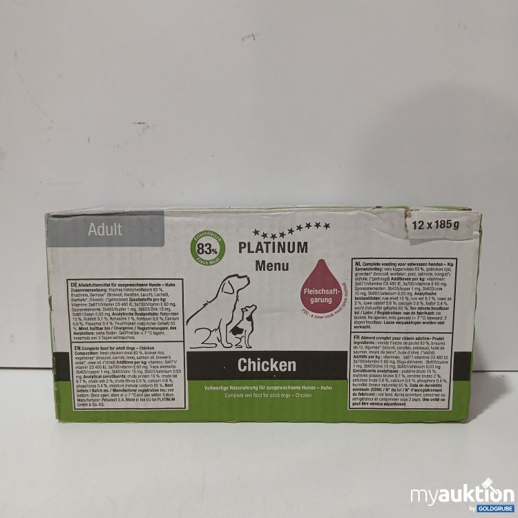 Artikel Nr. 973182: Platinum Menu Adult Chicken 12×185g