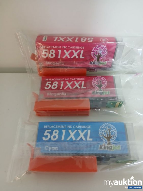 Artikel Nr. 938183 Artikel Nr. 938183: Kingjet Replacement Ink Cartridge 581XXL 2x Magenta, 1x Cyan