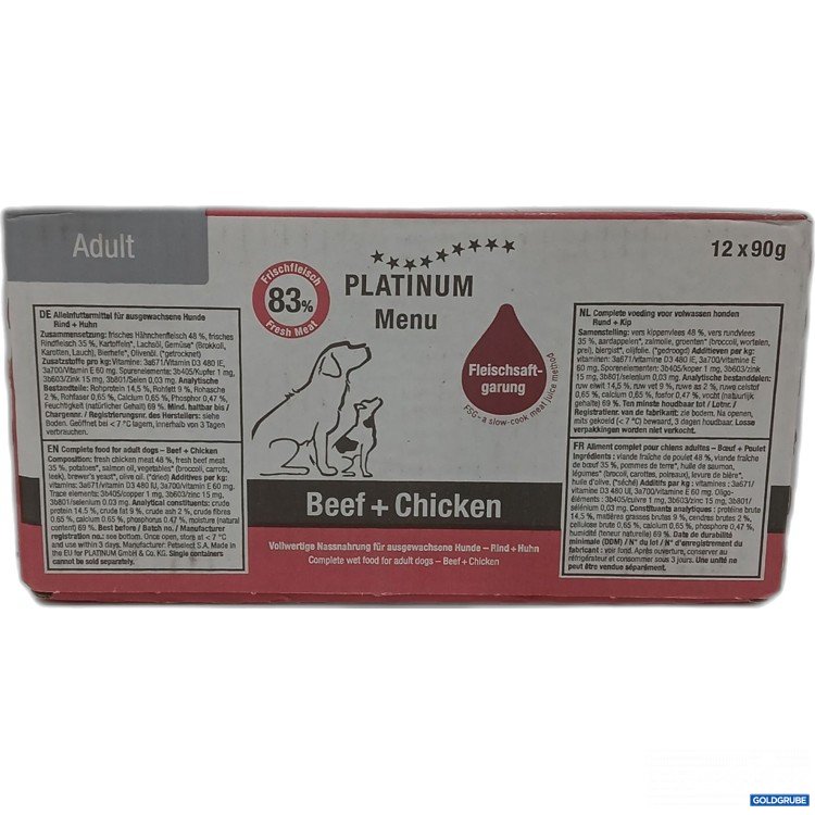 Artikel Nr. 973183: Platinum Menu Adult Beef + Chicken 12×90g
