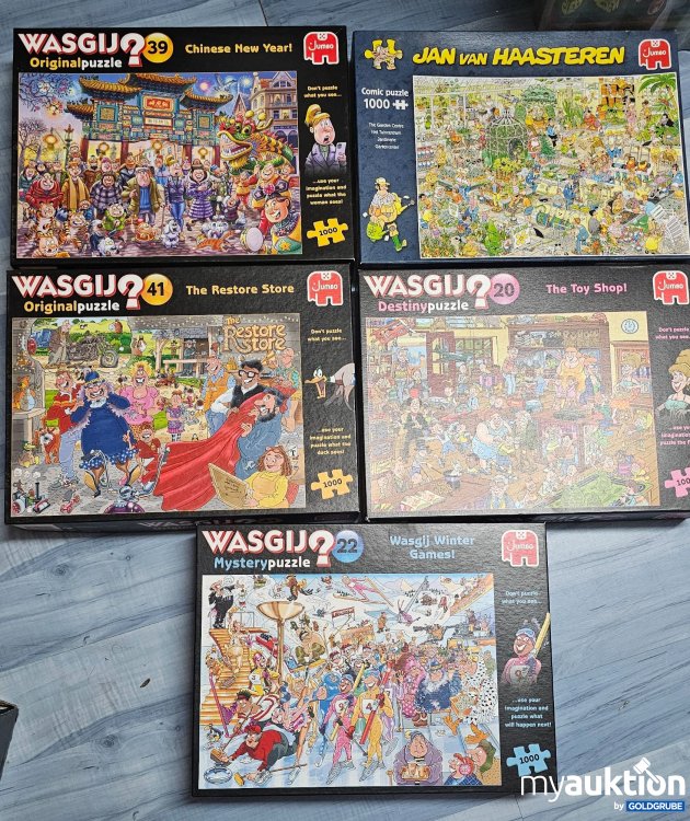 Artikel Nr. 397184: Puzzleset 5Stk zu je 1000 Teile Jumbo