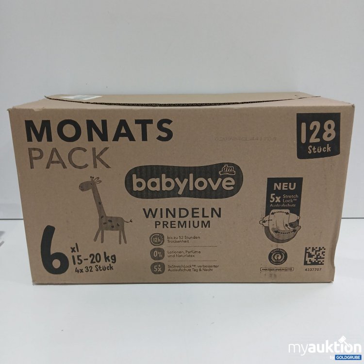 Artikel Nr. 812184 Artikel Nr. 812184: Babylove Windeln Premium 6(15-20kg) 128 Stück
