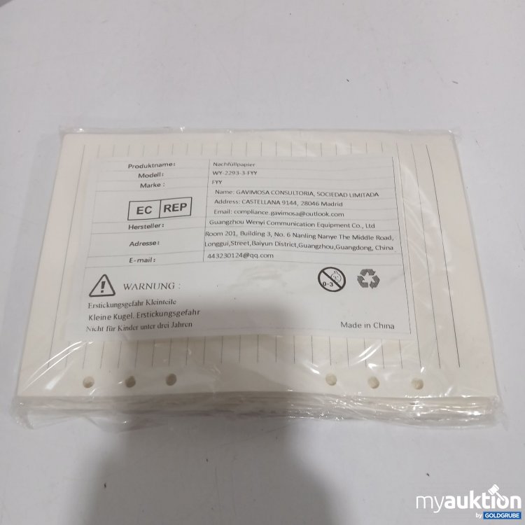 Artikel Nr. 887184 Artikel Nr. 887184: Nachfüllpapier A5