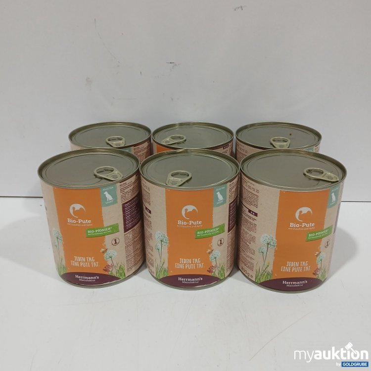 Artikel Nr. 973184: Herrmanns Bio Pute mit Zucchini und Apfel 6×800g