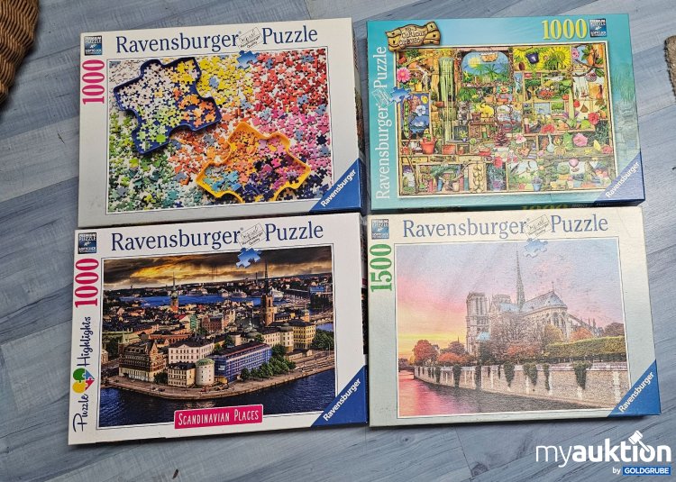 Artikel Nr. 397185: Puzzleset Ravensburger 4Stk 3x 1000 Teile, 1x 1500 Teile