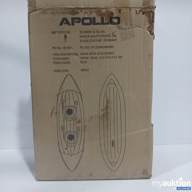 Artikel Nr. 813185: Apollo Kayak Blue 312x91x51cm 80022