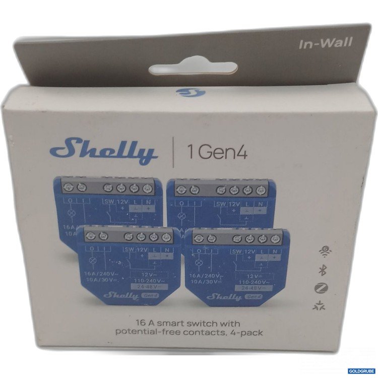 Artikel Nr. 883186: Shelly 1 Gen4 16A smart Switch with potential-free Contacts 4-Pack