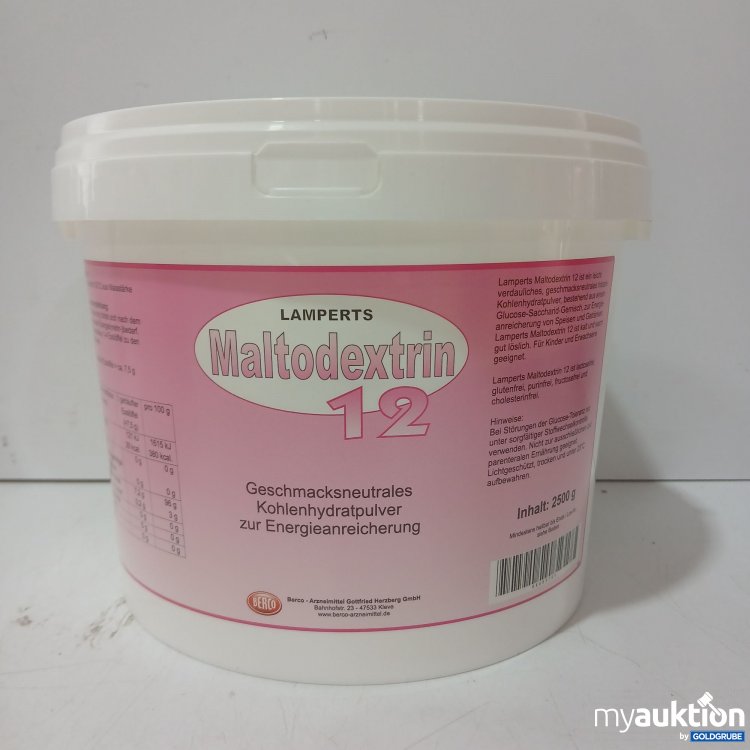 Artikel Nr. 988186: Lamperts Maltodextrin 12 Geschmackloses Kohlenhydratpulver 2500g 